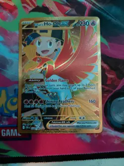 Pokemon TCG: Ethans Ho-oh EX 239/182 Destined Rivals Full Art Hyper Rare Gold NM - Image 1