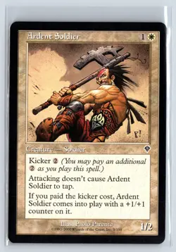 ARDENT SOLDIER - MTG Magic the Gathering Card - Invasion - Common - Image 1