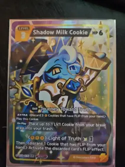 Shadow Milk Cookie Yellow TCG Card CookieRun Braverse UR English BS9-030 - Image 1
