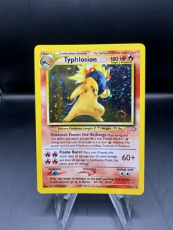 SWIRL Typhlosion 17/111 - Neo Genesis Unlimited Holo - Pokemon Card NM/LP - Image 2