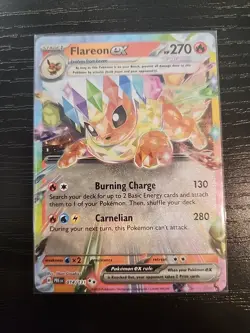 Pokemon Prismatic Evolutions Flareon EX 2025 Double Rare Card 014/131 - Image 1
