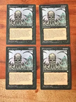 4x MTG Magic the Gathering - Necropotence - Ice Age - Unplayed - Image 1