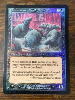 MtG - Ravenous Rats - 68/143 - Urza's Destiny - Creature - Foil - Image 1