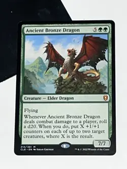 Wizards of the Coast Ancient Bronze Dragon CLB Mythic Creature Green 7/7 161 EN - Image 2