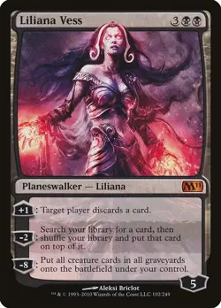 MTG Liliana Vess Magic Black Mythic Rare M11 2011 Magic the Gathering LP x1 - Image 1