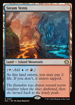 [1x] Steam Vents Near Mint, English Lorwyn Eclipsed MTG Magic - Image 1