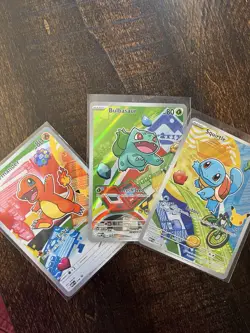 Pokemon TCG First Partner Illustration Collection Series 1 Kanto GEN 1 Starters - Image 1