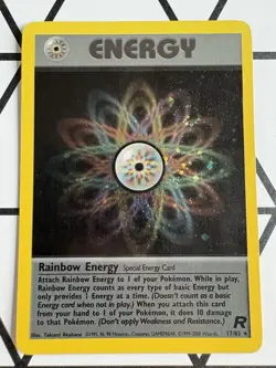 RAINBOW ENERGY HOLO 17/82 TEAM ROCKET MP POKEMON - Image 1