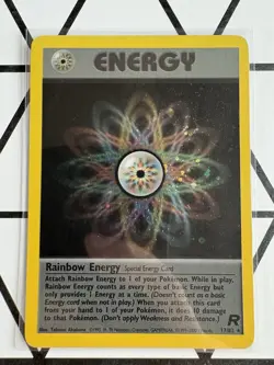 RAINBOW ENERGY HOLO 17/82 TEAM ROCKET MP POKEMON - Image 5