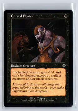 CURSED FLESH - MTG Magic the Gathering Card - Invasion - Common - Image 1