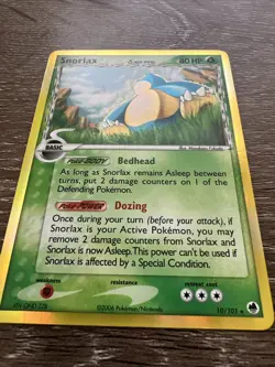 2006 POKEMON EX DRAGON FRONTIERS SNORLAX #10/101 RARE HOLO FOIL NM 10/101 - Image 3
