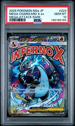 PSA 10 - Mega Charizard X Ex 223 Mega Attack Rare - Pokemon Japanese Mega Dream - Image 1