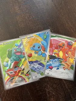Pokemon TCG First Partner Illustration Collection Series 1 Kanto GEN 1 Starters - Image 1