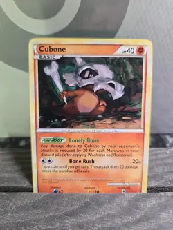 Pokemon TCG 2010 Cubone 60/102 HS Triumphant - Image 1