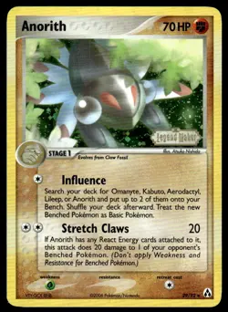 Pokemon TCG Legend Maker #29/92 Anorith Reverse LP - Image 1