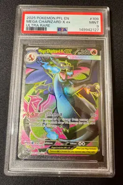 Mega Charizard X ex 109/094 Ultra Rare Holo PSA 9 Pokemon - Image 1
