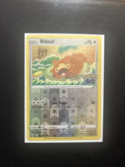 2022 Pokemon Go Set Nintendo reverse Holographic Holo Foil Bidoof 59 /78 - Image 1