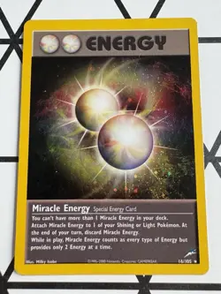 MIRACLE ENERGY HOLO 16/105 NEO DESTINY MP POKEMON - Image 1