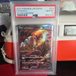 2022 Pokemon Vstar Universe Entei V 213/172 PSA 10 - Image 1