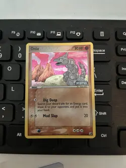 Pokemon TCG Onix 65/115 Unseen Forces stamped Holo 80 HP Common Mud Slap - Image 1