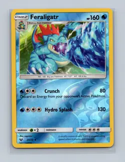 Feraligatr 20/73 Uncommon Shining Legends Pokemon Reverse Holo Lightly Played - Image 1