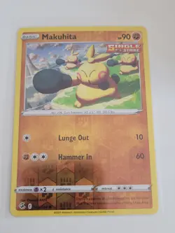 Pokemon Fusion Strike Makuhita 142/264 REVERSE HOLO PACK FRESH NM - Image 1