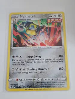 Pokemon Fusion Strike Melmetal 189/264 REVERSE HOLO PACK FRESH NM - Image 1