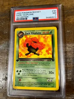 Pokemon 2000 Rocket DARK VILEPLUME 1ST Edition #30 PSA 7 RARE - Image 1