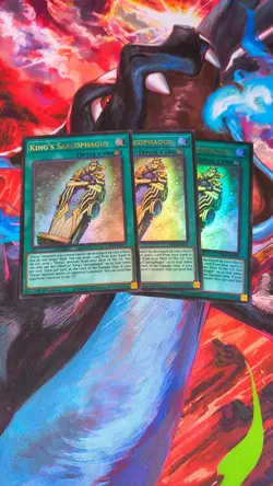 3x King's Sarcophagus 1st Edition Ultra Rare CH02-EN037 Yu-Gi-Oh! - Image 1