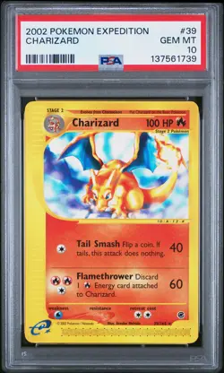 2002 Pokemon Expedition #39 Charizard PSA 10 GEM MINT - Image 1