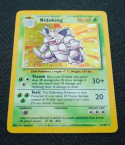Nidoking 11/102 Holo Rare Unlimted Base Set 1999 - Pokemon Card TCG (Excellent) - Image 3