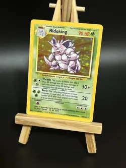 Pokemon TCG Nidoking Holo Rare Card 11/102 Base Set WOTC 1999 LP - /MP Condition - Image 1