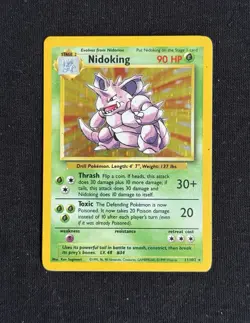 Pokemon TCG Nidoking Holo Rare Card 11/102 Base Set WOTC 1999 LP Condition - Image 1