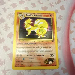 Pokemon Brock's Ninetales 3/132 Gym Challenge Holo Rare WOTC Card - Image 1