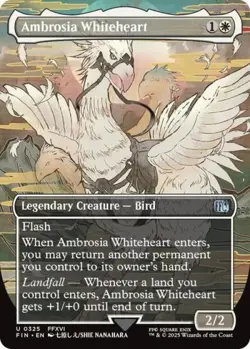 ~ Ambrosia Whiteheart (Borderless) ~ NM ~ UB: FINAL FANTASY ~ MTG ~ - Image 1