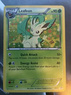 Pokemon Leafeon BW87 Black & White Promo Holo Trading Card English MP - Image 2