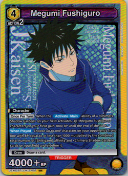 Union Arena Jujutsu Kaisen Megumi Fushiguro UE03BT/JJK-3-007 SR Foil Card - Image 1