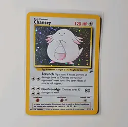 Pokemon Chansey 3/130 Base Set 2 Holo Rare 120 HP Basic 2000 Wizards Card - Image 1