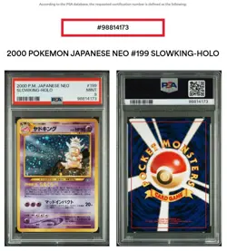 Slowking PSA 9 (SWIRL) Japanese Neo Genesis 2000 Holo Pokemon Vintage Card - Image 4