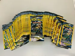 43 Pokemon Unbroken Bonds Dollar Tree 3-Card Mini Booster Pack Sealed Tag Team - Image 1
