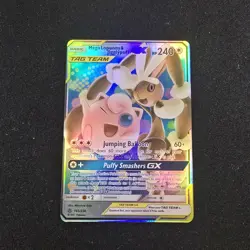 Pokemon Mega Lopunny & Jigglypuff GX 165/236 Sm-Cosmic Eclipse Holo - Image 1
