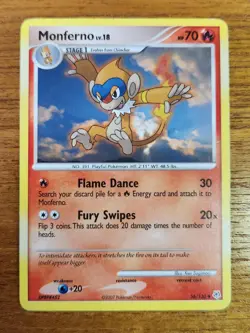 Uncommon Monferno Pokemon Card, Diamond & Pearl Set 56/130 - Image 1