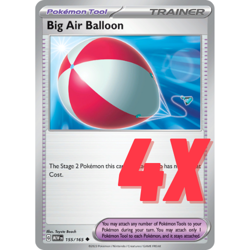 4X Pokemon TCG Big Air Balloon 155/165 Scarlet & Violet 151 Regular English NM - Image 1