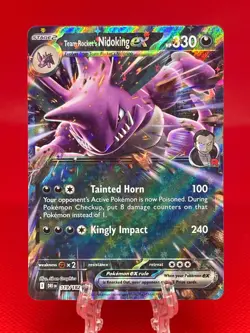Pokemon TCG Team Rocket's Nidoking EX 119/182 Destined Rivals Double Rare 2025 - Image 1