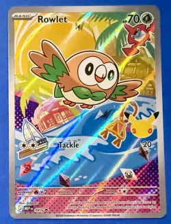 Rowlet Pokemon Mega Evolution Promos BSP 043 First Partners Full Art Holo NM - Image 1