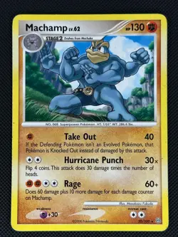 Machamp 20/100 Rare Stormfront Pokemon Moderately Played - Image 1