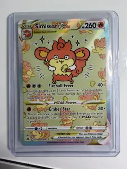 Pokemon Simisear VSTAR GG37/GG70 Crown Zenith Galarian Gallery Ultra Rare Holo - Image 1