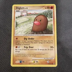 Diglett 72/127 Pokemon Platinum Common 2009 LP - Image 1