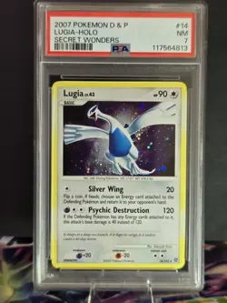 Pokemon Lugia 14/132 Secret Wonders Holo Rare PSA 7 2007 English TCG - Image 1