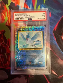 2002 POKEMON LEGENDARY COLLECTION #2 ARTICUNO-REVERSE FOIL PSA 7 - Image 1